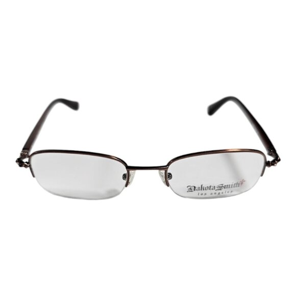 Dakota Smith Accessories - Dakota Smith Liberty Brown Women's 50-20-135 Metal Half Rim Eyeglasses Demo.
